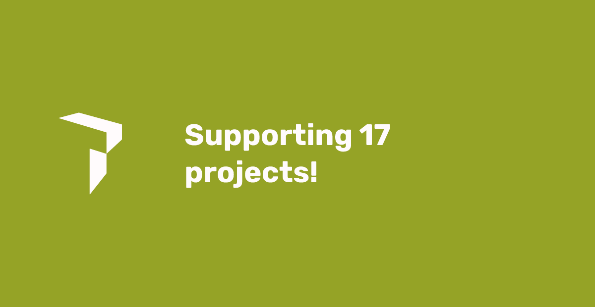 Supporting 17 projects!